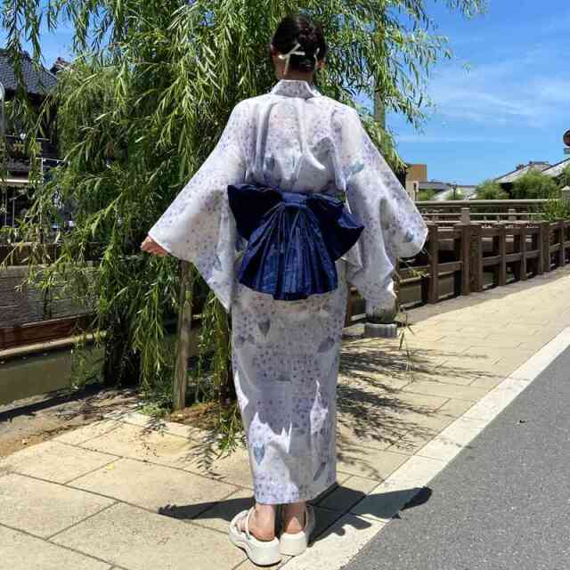 紫陽花柄セパレート浴衣4点セット