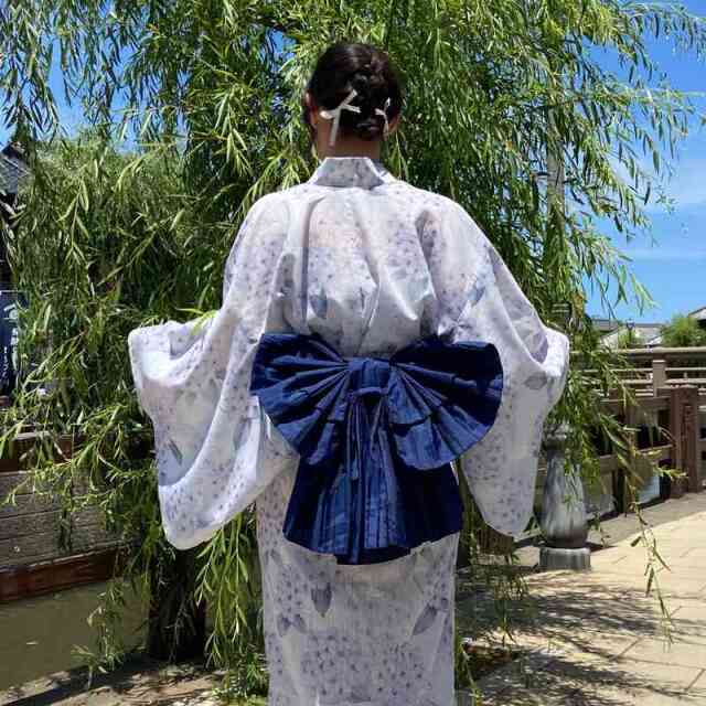 紫陽花柄セパレート浴衣4点セット
