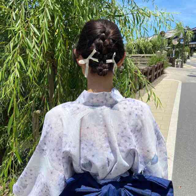 紫陽花柄セパレート浴衣4点セット