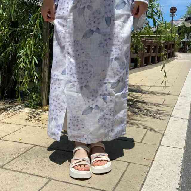 紫陽花柄セパレート浴衣4点セット