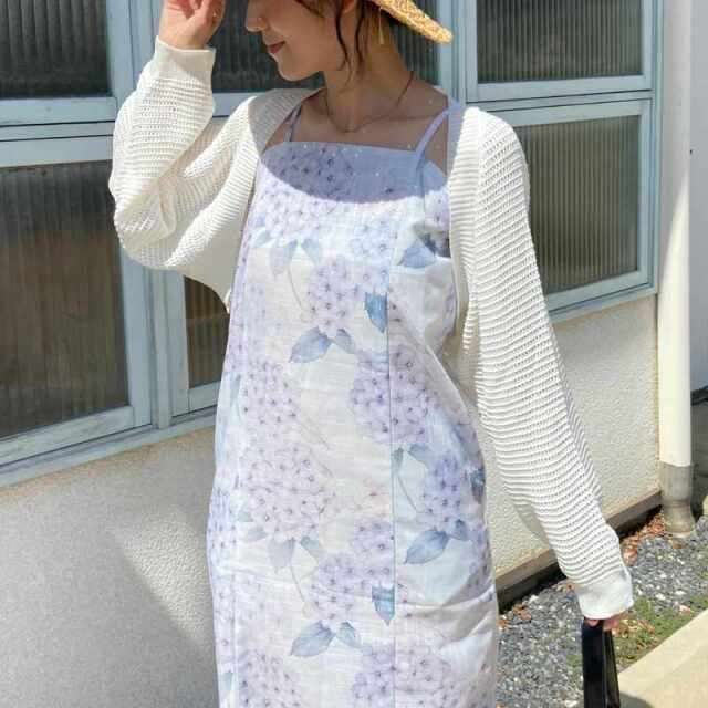 紫陽花柄セパレート浴衣4点セット