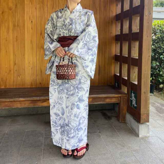 薔薇柄浴衣3点セット