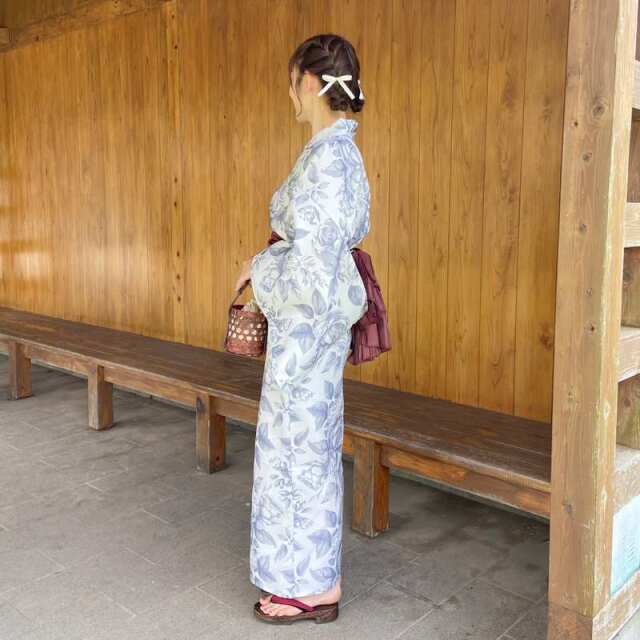 薔薇柄浴衣3点セット