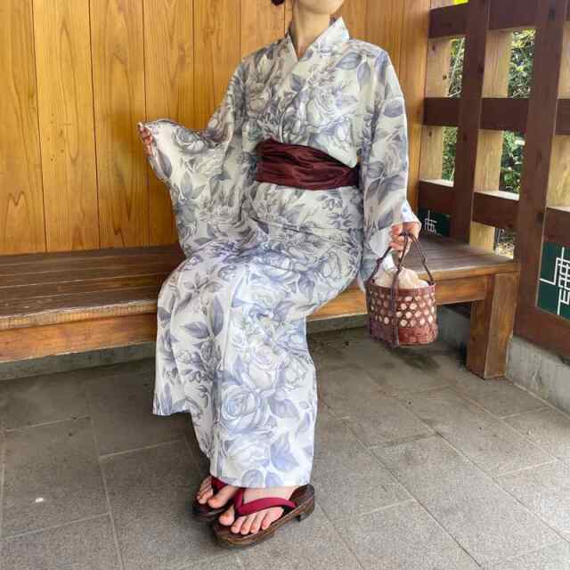 薔薇柄浴衣3点セット