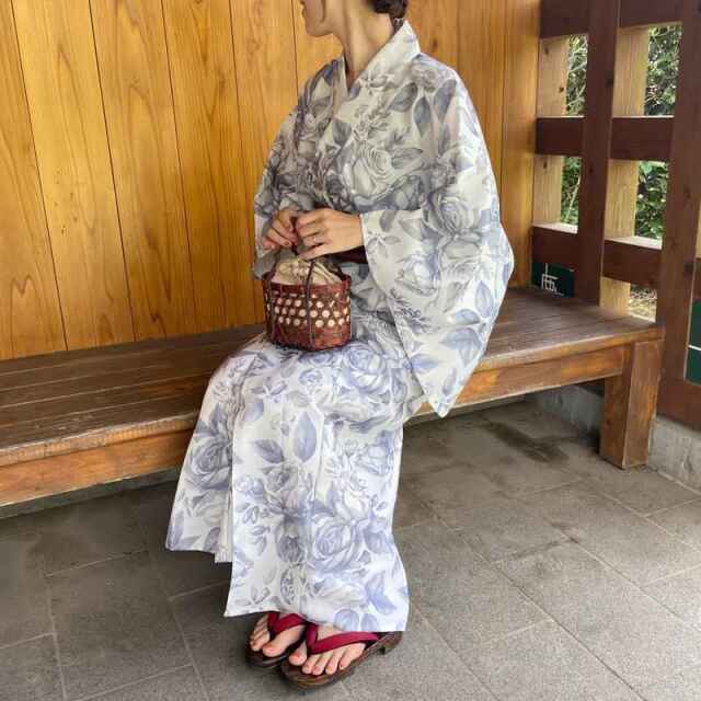 薔薇柄浴衣3点セット