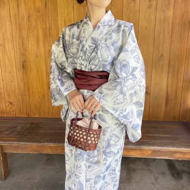薔薇柄浴衣3点セット