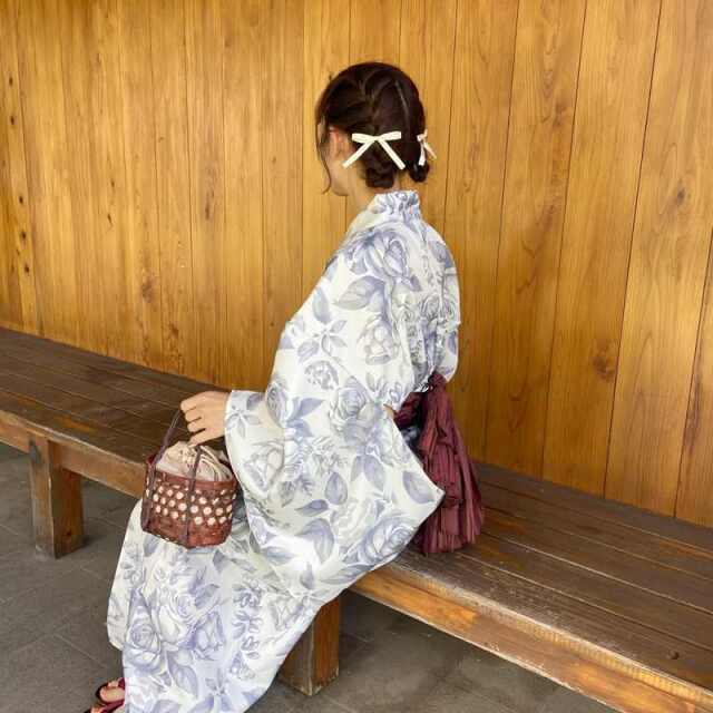 薔薇柄浴衣3点セット