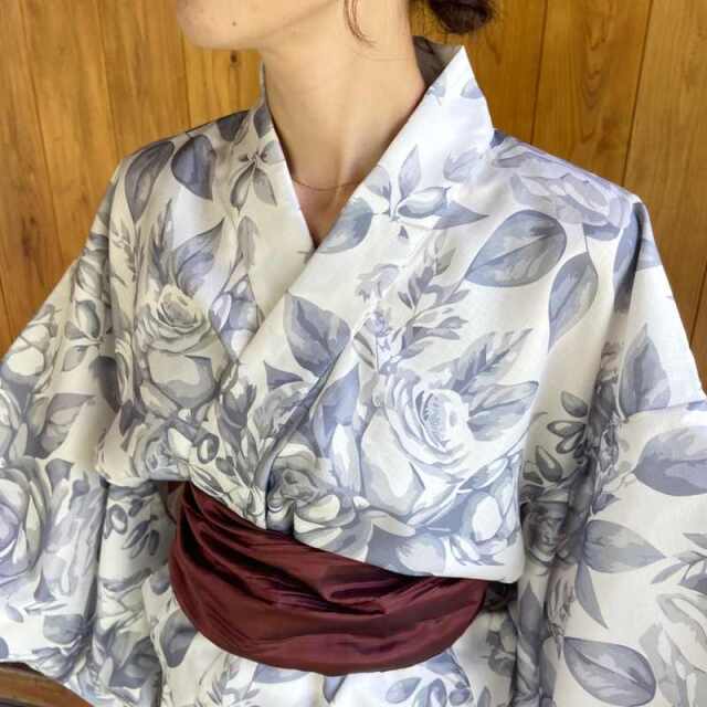 花柄浴衣3点セット