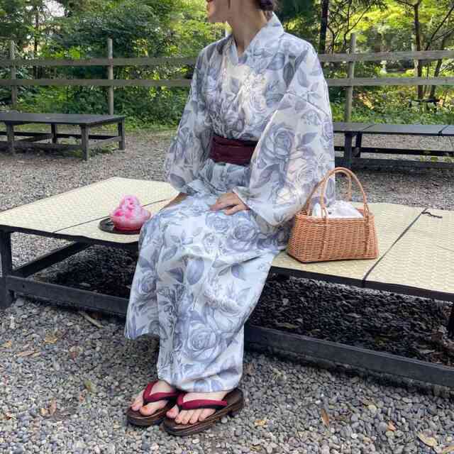 花柄浴衣3点セット