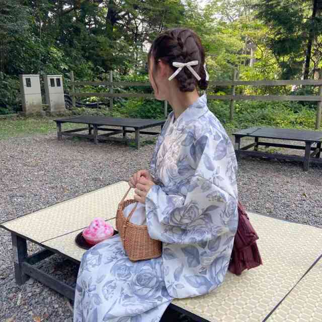 花柄浴衣3点セット
