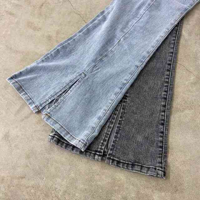 サイドスリットリボンフレアパンツ