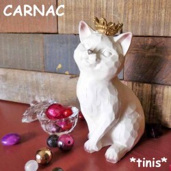 CARNAC　カルナック　シェリーキャット　アイボリー　猫　アンティークアニマル　置物　オブジェ　cat