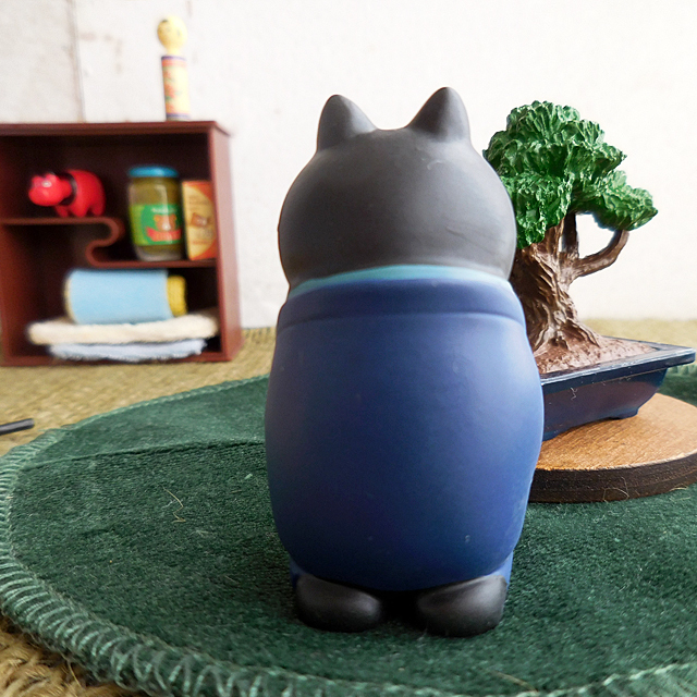 DECOLE デコレ コンコンブル 日本茶 黒猫 旅猫 猫の置物 マスコット