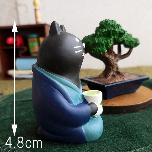 DECOLE デコレ コンコンブル 日本茶 黒猫 旅猫 猫の置物 マスコット