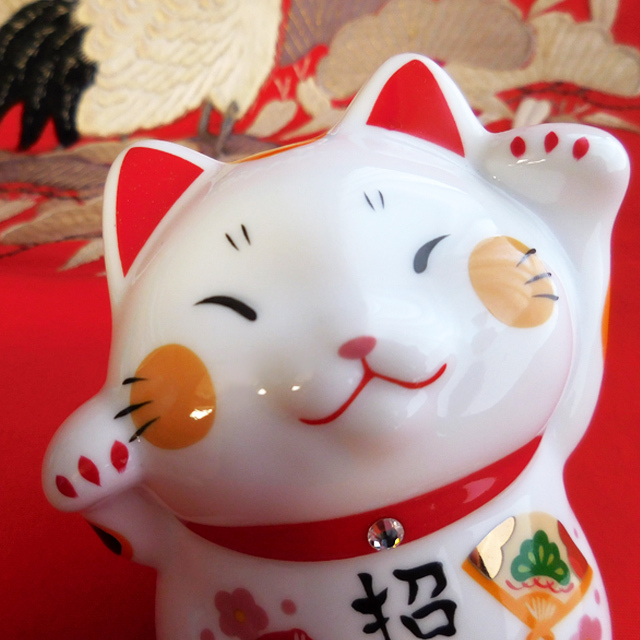和福猫 笑福 招き猫 縁起物 置物 開運招福 作舎