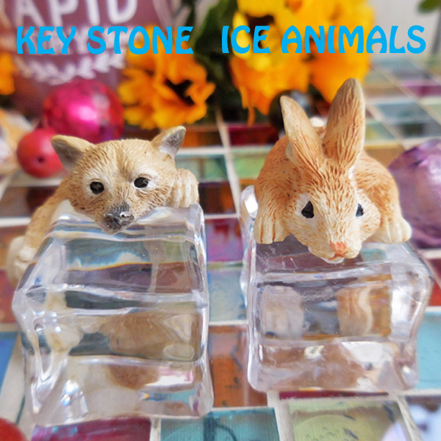 KEY STONE キーストーン アイス アニマル ミニ 置物 オブジェ ICE ANIMALS