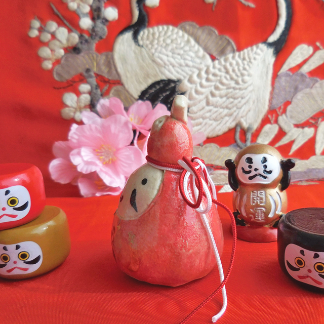 作舎窯 だるまさん 達磨 縁起物 陶器製 ミニ 置物 クラフトマンハウス 