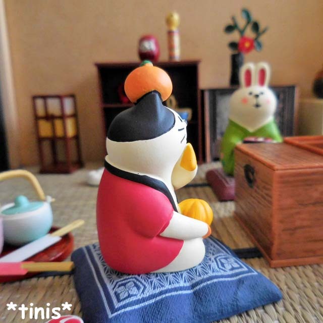 DECOLE デコレ コンコンブル 柑橘満喫猫 開運 福みかん 置物