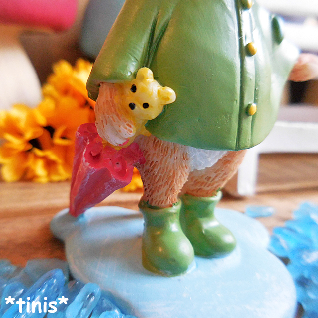 猫 レインコート 雨の日 傘 置物 ミニチュア オブジェ cat