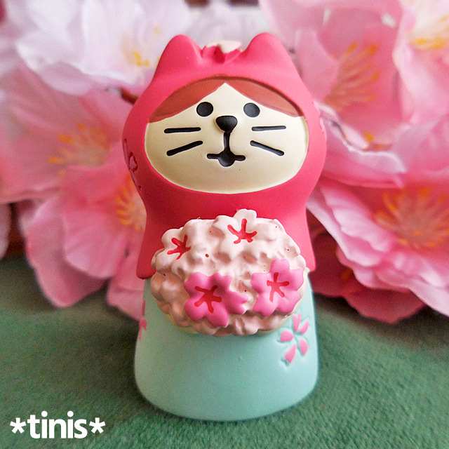 DECOLE デコレ コンコンブル ねこずきん桜 春 猫 ミニチュア