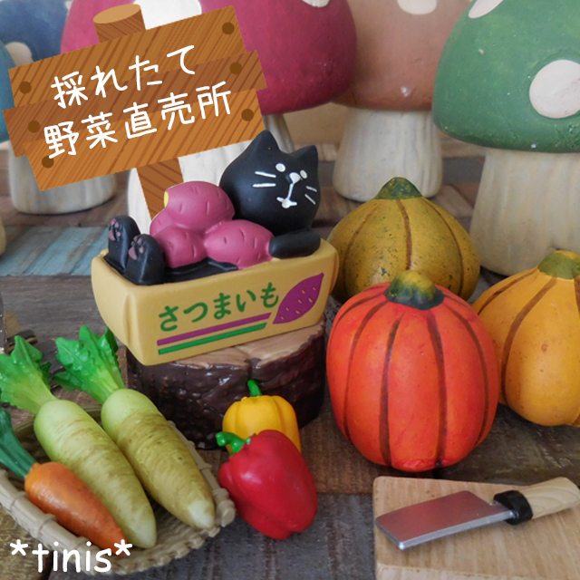 ベアモデル　ミニマタンゴ　ミドルナメゴンセット DECOLE デコレ コンコンブル 箱好き猫 さつまいも ミニチュア