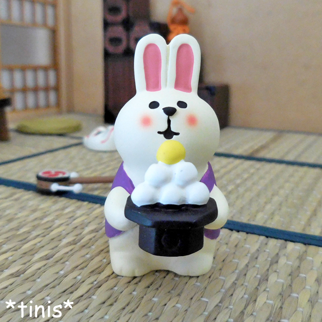 DECOLE デコレ コンコンブル こどもうさぎ 月見団子 ミニチュア