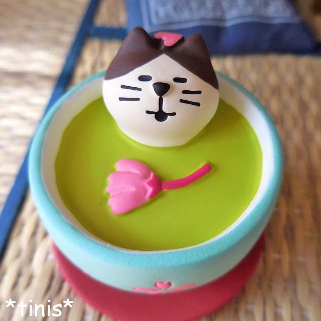 DECOLE デコレ コンコンブル ちびねこ桜緑茶 ミニチュア マスコット