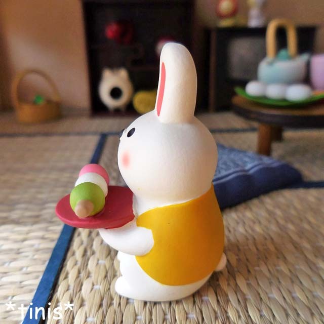 DECOLE デコレ コンコンブル おもてなしうさぎ お団子 ミニチュア