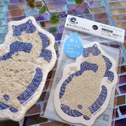 100％天然素材！　 katakata　ポップアップスポンジ　型抜き　ねこ　猫　キッチンスポンジ　キッチン雑貨　日本製