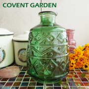 COVENT GARDEN　コベントガーデン　エルメ・ボトルベース　グリーン　花瓶　ガラス　レトロ