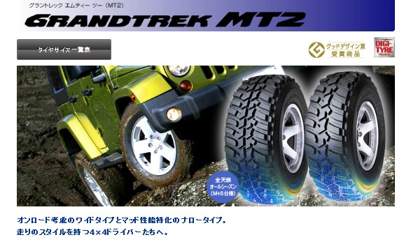 DUNLOP ダンロップ　GRANDTREK MT2