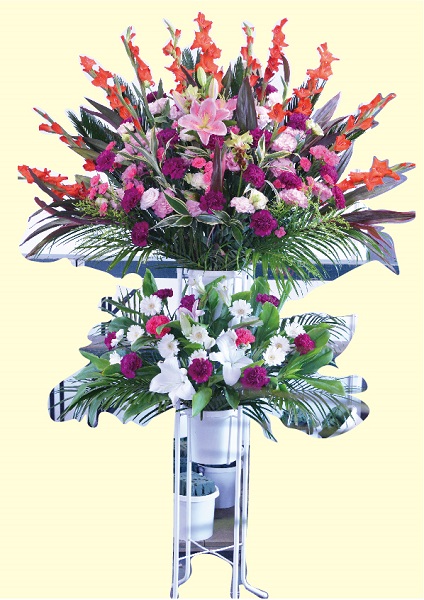 ２段お祝いスタンド　赤系