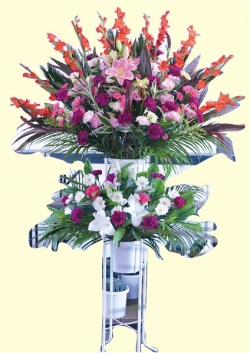 ２段お祝いスタンド　赤系