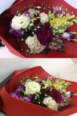 カーネーション トルコ桔梗 白紫系花束 プリザーブドフラワー 専門店 Tis Link カーネーション トルコ桔梗 白紫系花束 プリザーブドフラワー 専門店 Tis Link