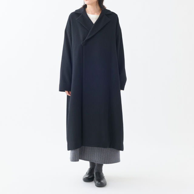 MIRADOLE LaMAISON カシミア　新品　ロングコート L 黒　羽織り DECADE CLASSIC（ディケイドクラシック） コート チェスターコート