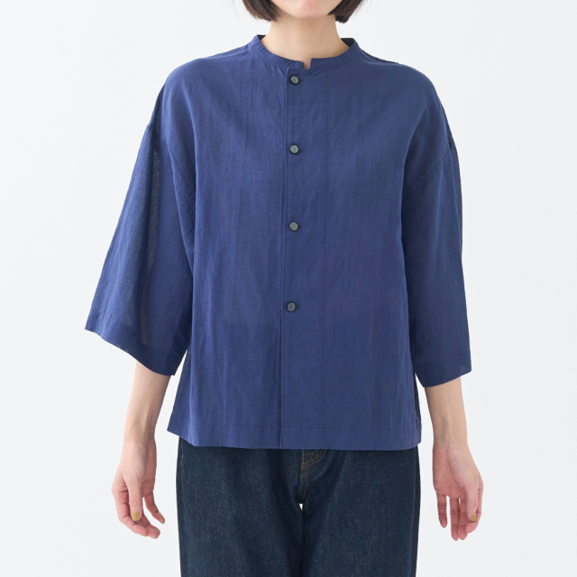 マオカラーH/Sシャツジャケット KATO` GRANDMA MAMA DAUGHTER