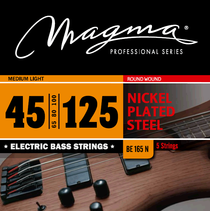 Magmaストリングス　NICKEL PLATED STEEL　5弦　BE165N 【メール便可】