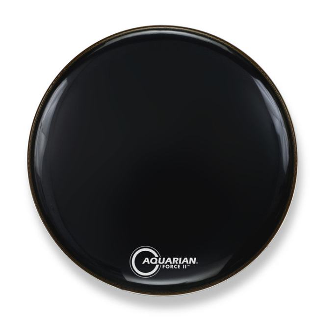 AQUARIAN Drumhead Force II Gloss Black　/1プライ