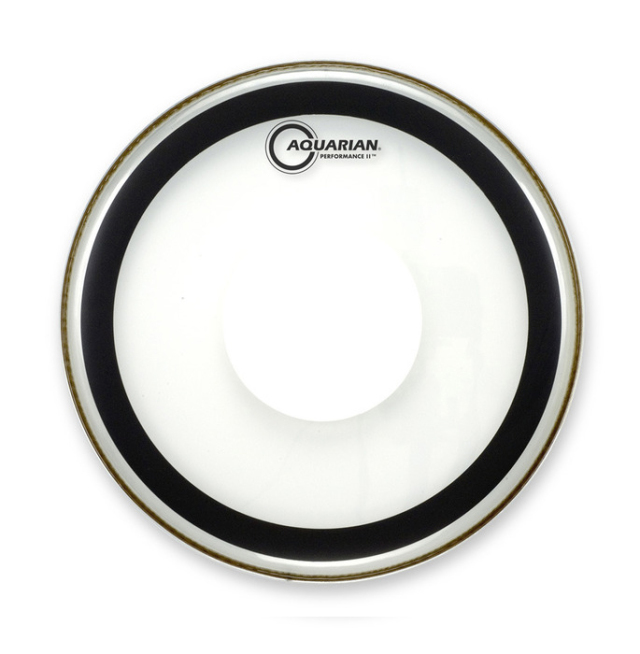 AQUARIAN Drumhead Performance II Clear w/Power Dot　/２プライ