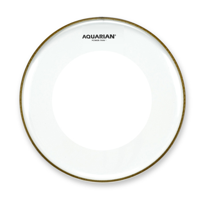 AQUARIAN Drumhead Power-Thin Clear w/Power-Thin Dot　/1プライ