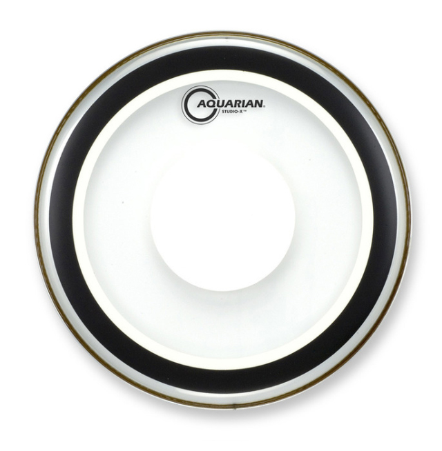 AQUARIAN Drumhead Studio-X Clear w/Power Dot　/1プライ