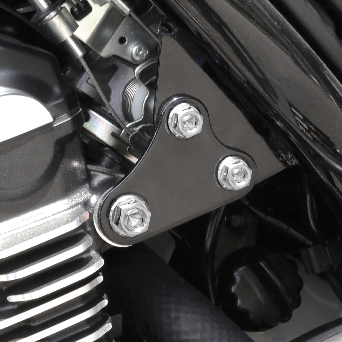 Z900RS 64チタン エンジンヘッドマウント用 ボルトセット シルバー BS0033 【メール便可】