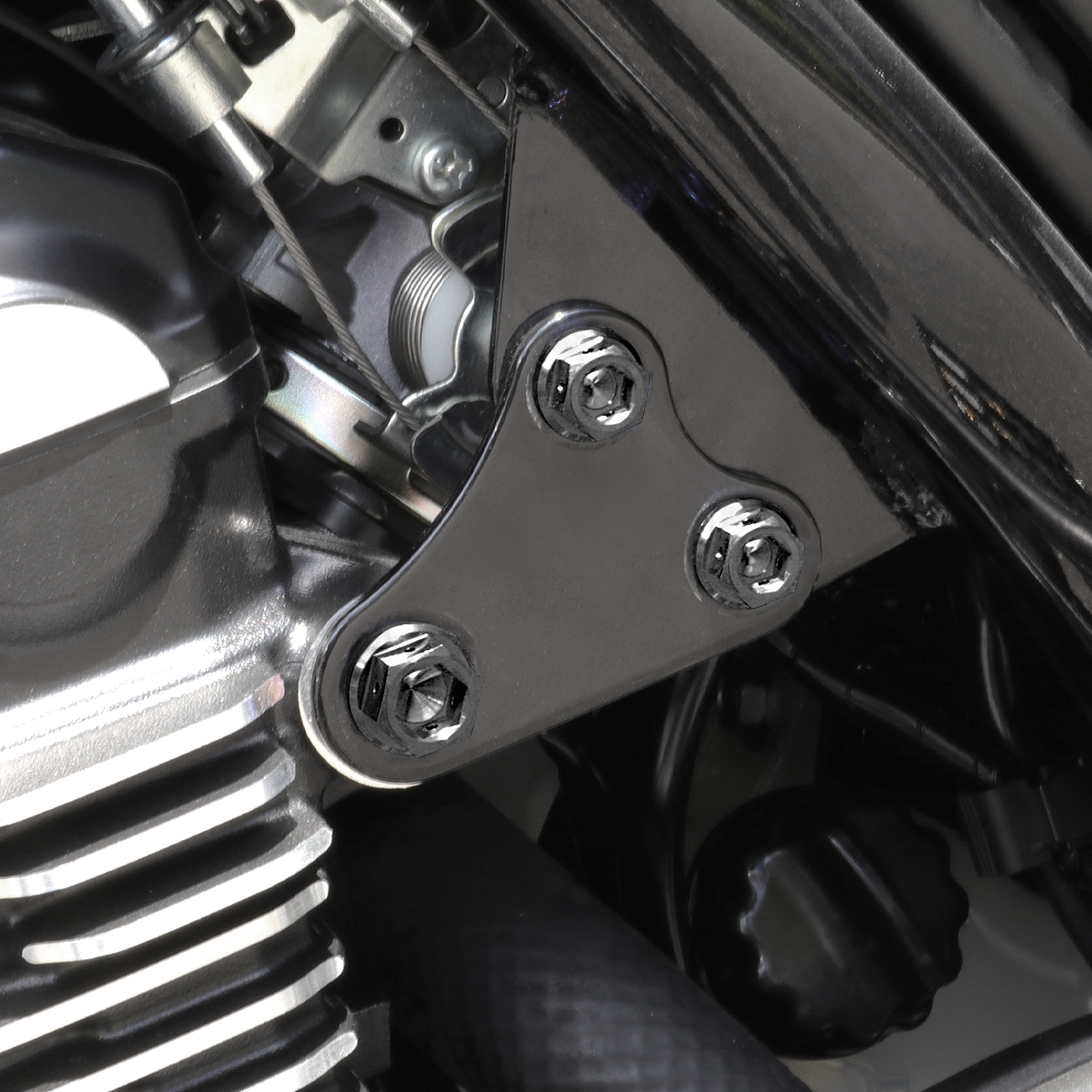 Z900RS 64チタン エンジンヘッドマウント用 ボルトセット ブラック BS0036 【メール便可】