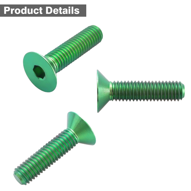 Z900RS 64チタン ドレミフォークカバー用 ボルトセット グリーン BS0019