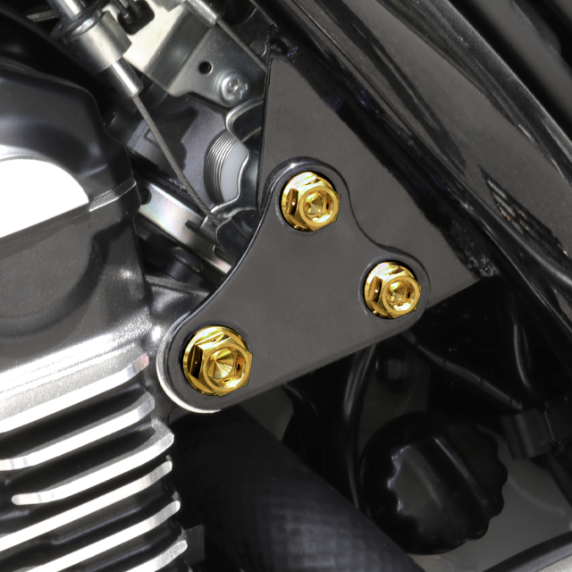 Z900RS 64チタン エンジンヘッドマウント用 ボルトセット ゴールド BS0034 【メール便可】
