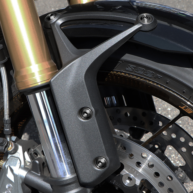 Z900RS 64チタン フロントフェンダーアーム用 ボルトセット ブラック BS0048 【メール便可】