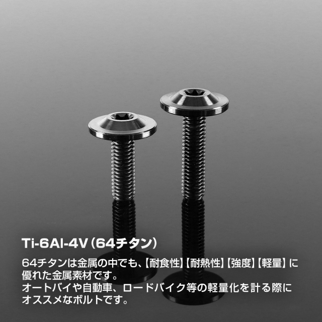 チタンボルト トルクス穴付き フランジ付き ボタンボルト M5