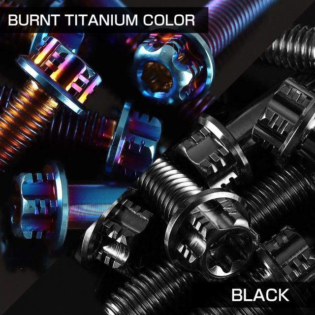 チタンボルト ヘキサゴン フランジ付き トルクスヘッド M8×16mm