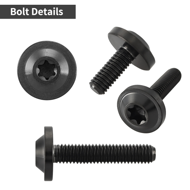 チタンボルト トルクス穴付き フランジ付き ボタンボルト M6×10mm