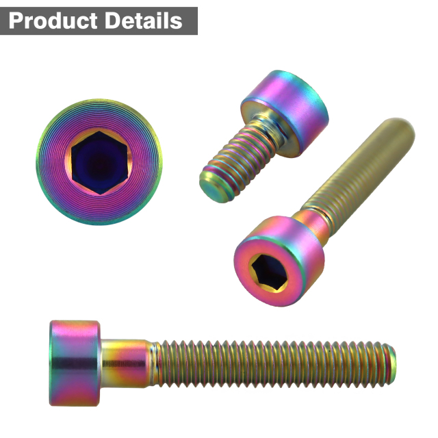 64チタン タンクキャップボルト ホンダ 5穴用 レインボー 5本セット
